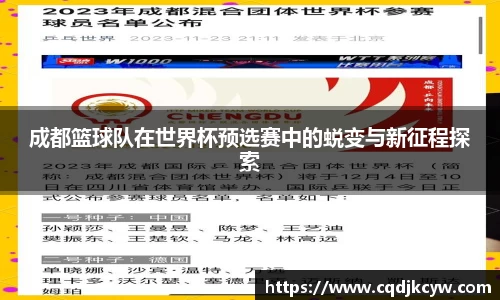 成都篮球队在世界杯预选赛中的蜕变与新征程探索